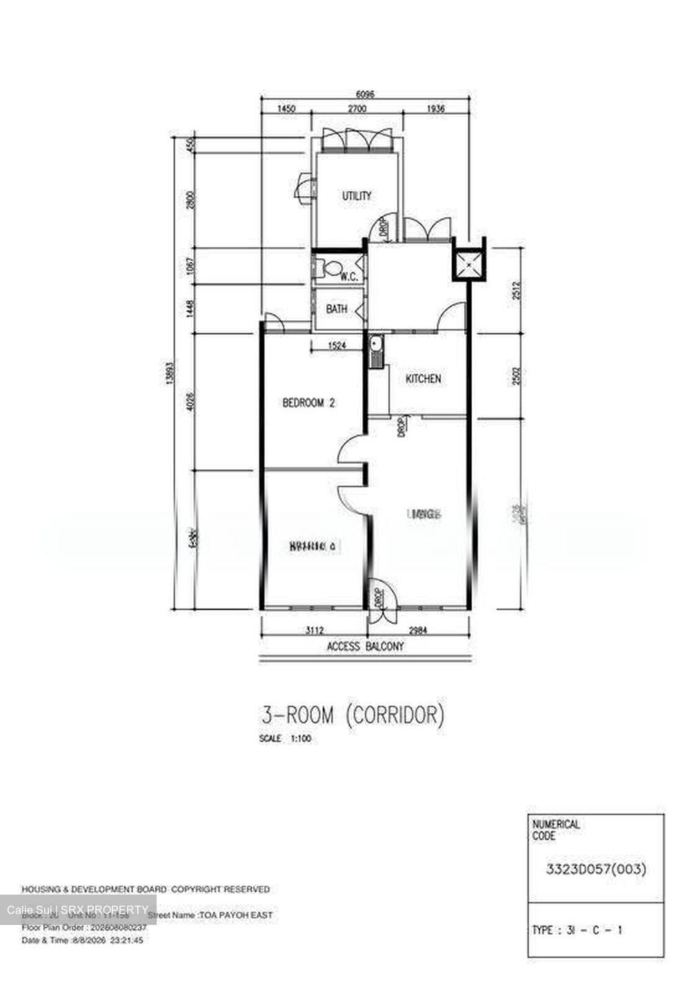 Blk 26 Toa Payoh East (Toa Payoh), HDB 3 Rooms #616835331